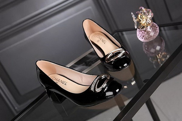 CHANEL Shallow mouth Block heel Shoes Women--012